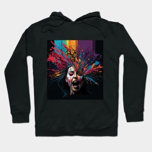 Vivid explosive image of a person's mind being blown up - Mind Blowing Moment #7 Hoodie